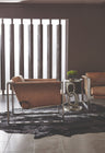Linea Metal Round Chairside Table with Interlocking Shape
