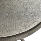 Linea Metal Round Chairside Table with Interlocking Shape