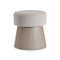 Linea Round Stool  option Cerused Greige