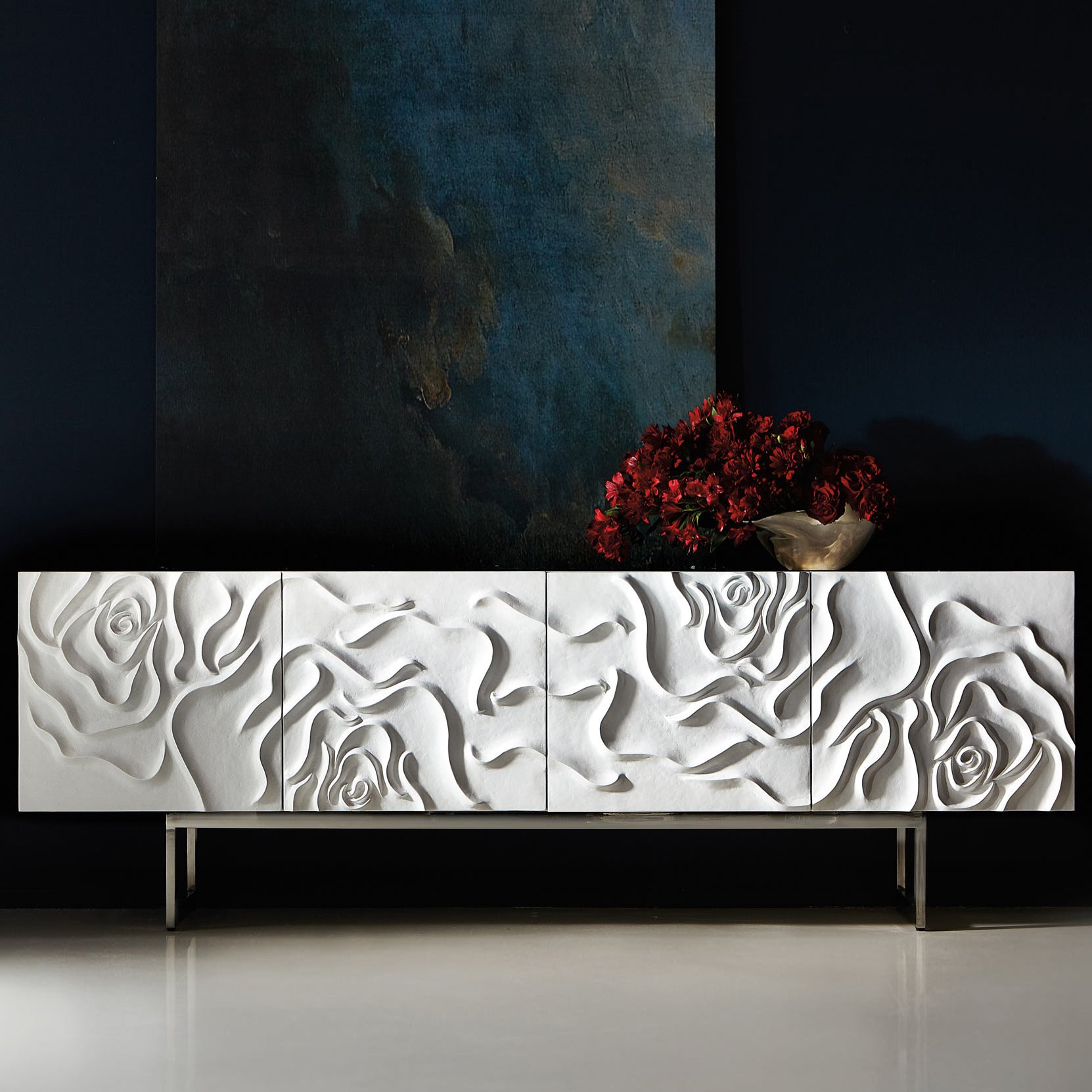 ビンテージ　 ドレスデン　オープンワーク　プレート Bernhardt Penrose Entertainment Credenza - 2Modern