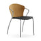 Bessi Seat Upholstered Dining Chair with Wood Back  option Oak