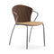 Bessi Seat Upholstered Dining Chair with Wood Back  option Nevada Sand Leather