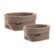 Tela Crochet Storage Basket (Set of 2)  option Bark