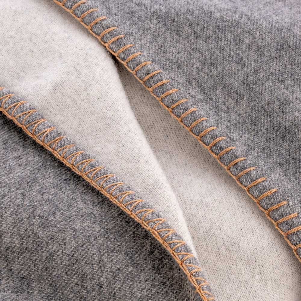 Ahwi Two-Tone Wool Throw Blanket