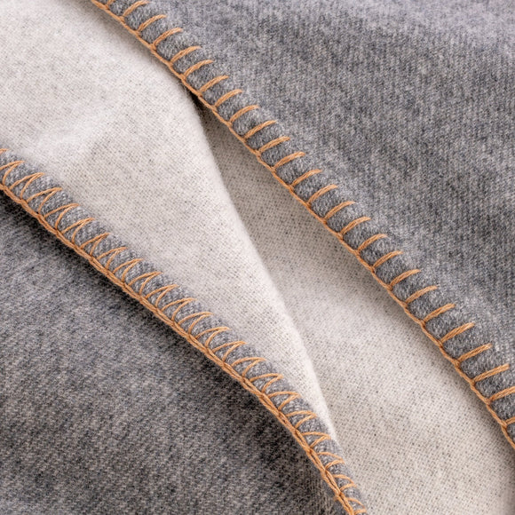 Ahwi Two-Tone Wool Throw Blanket
