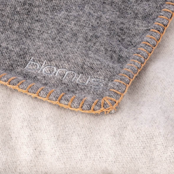 Ahwi Two-Tone Wool Throw Blanket