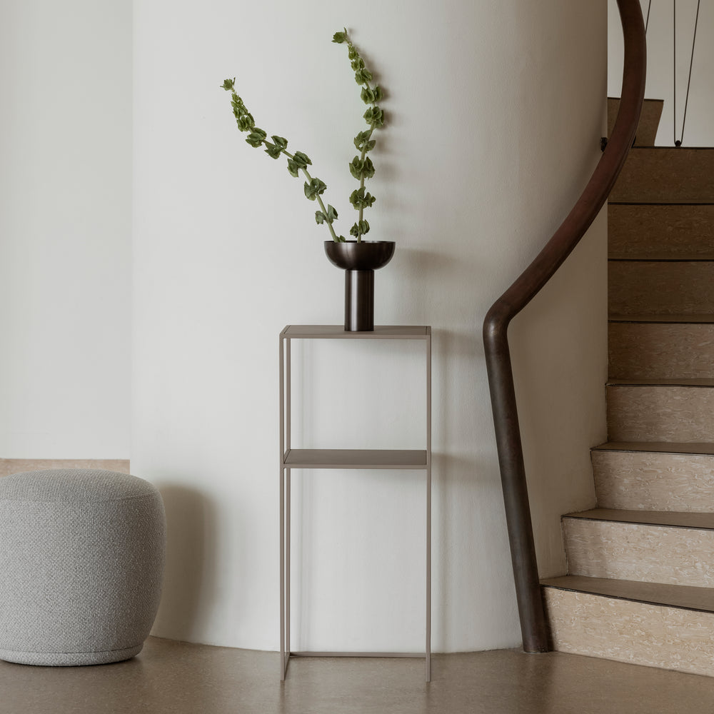 Fera Pedestal Table with Shelf