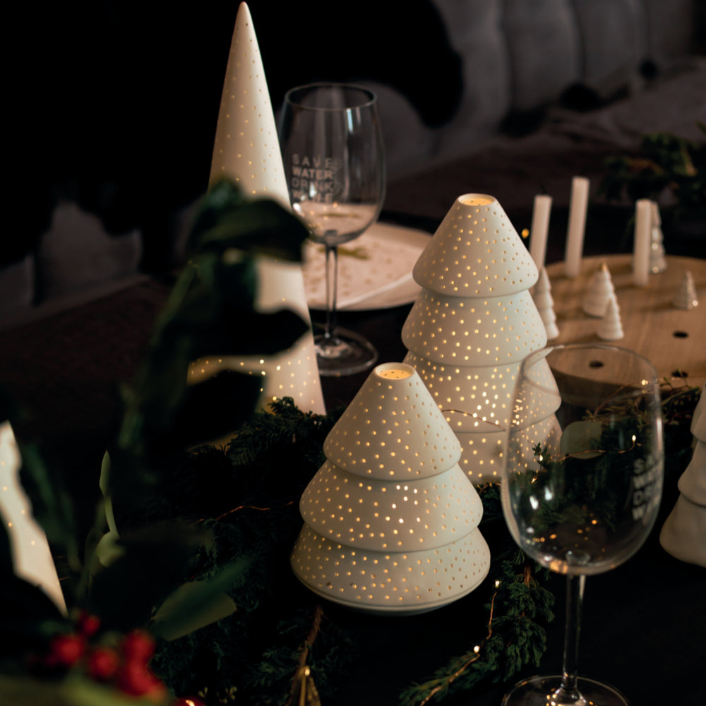 Fir Tree Candle Holder Set