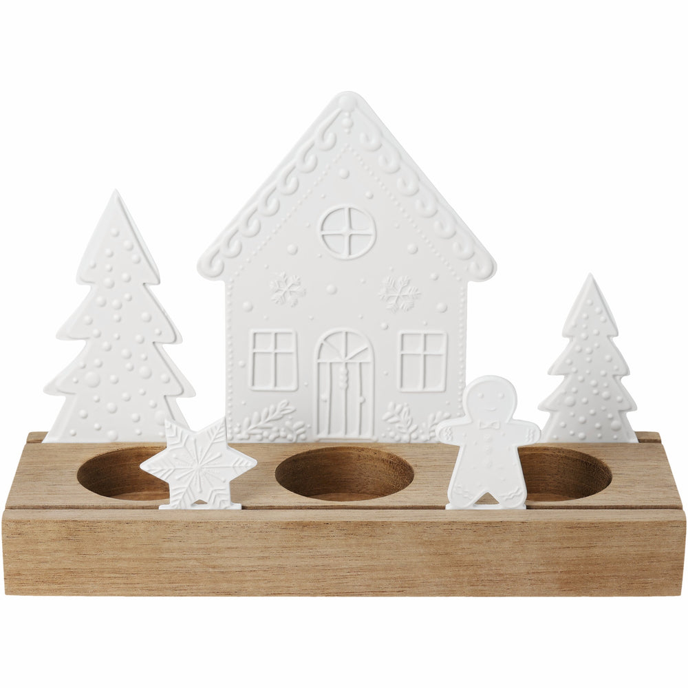 Holiday Gingerbread Tealight Holder Set