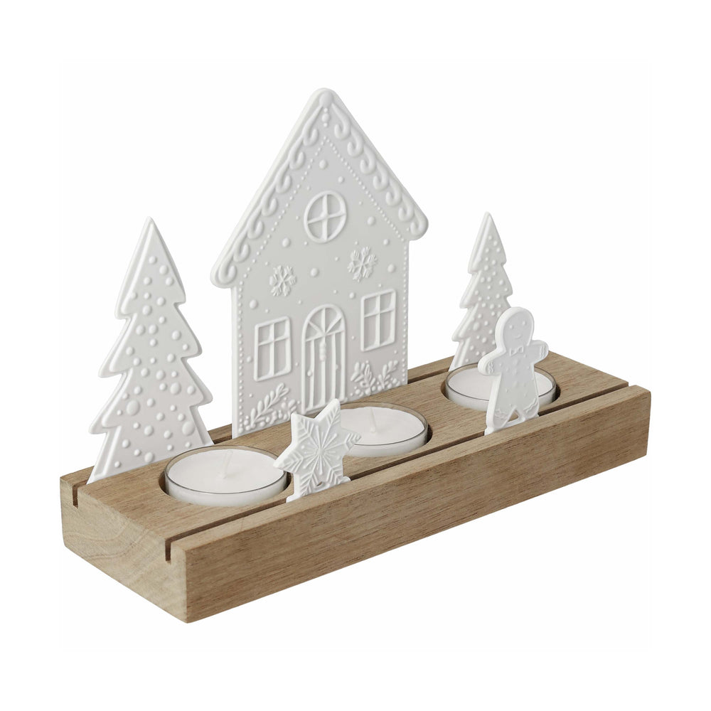 Holiday Gingerbread Tealight Holder Set
