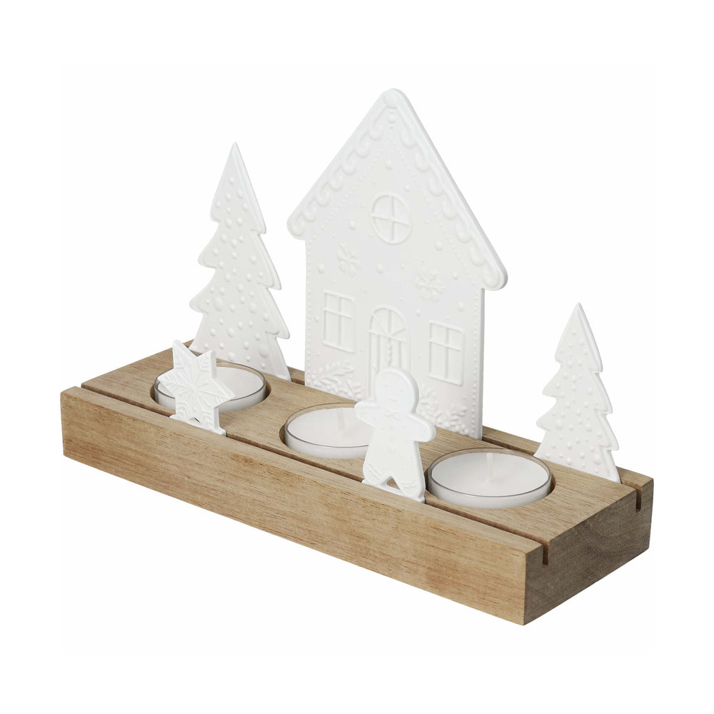 Holiday Gingerbread Tealight Holder Set