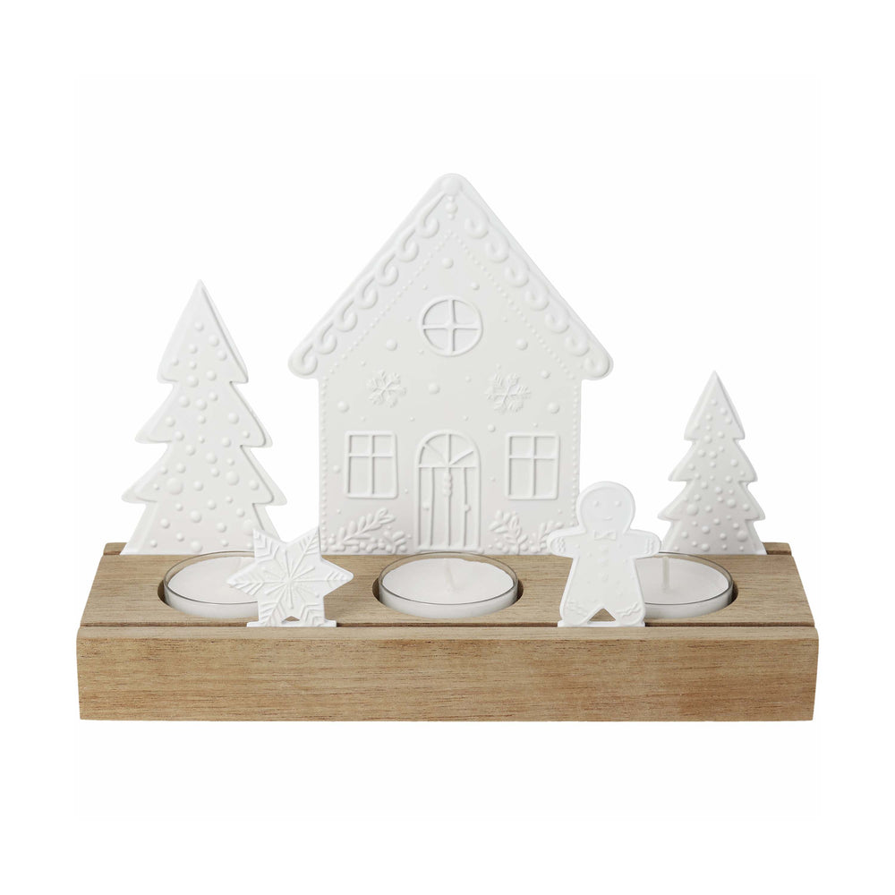 Holiday Gingerbread Tealight Holder Set