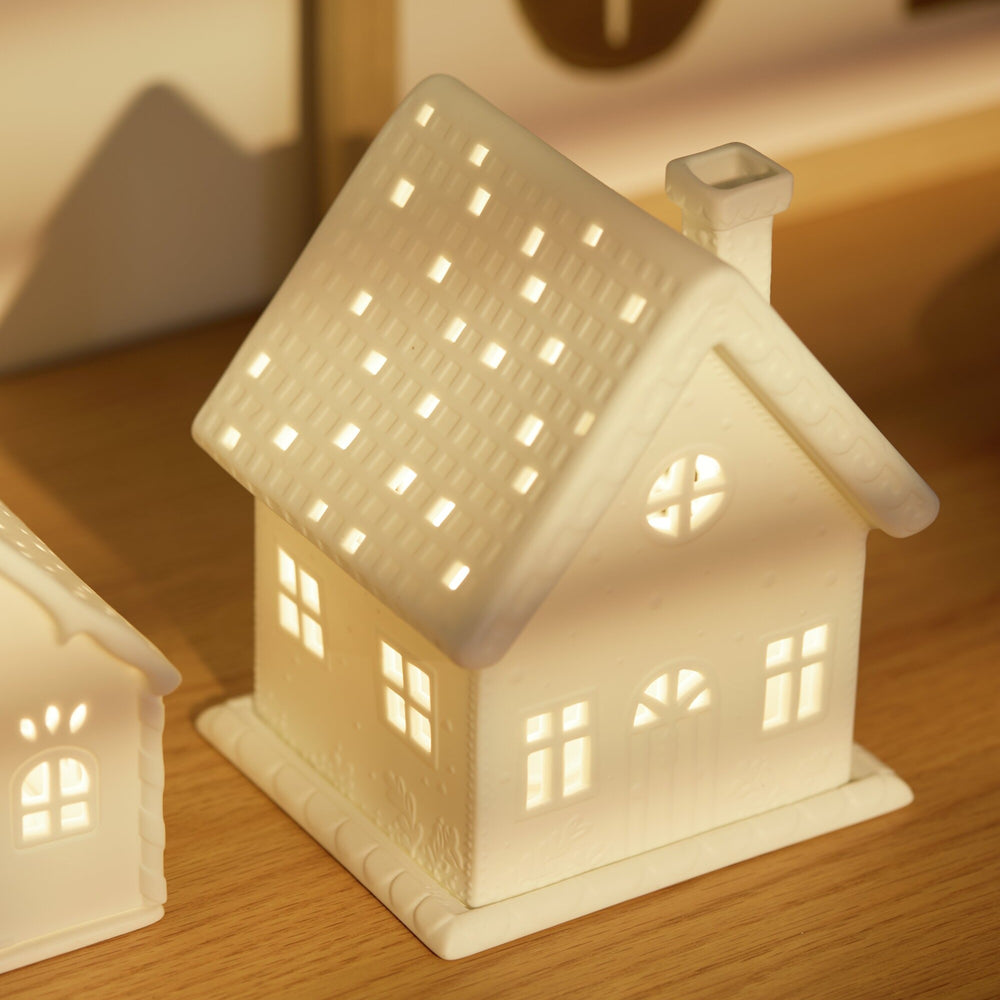 Holiday Village House Tealight Holder