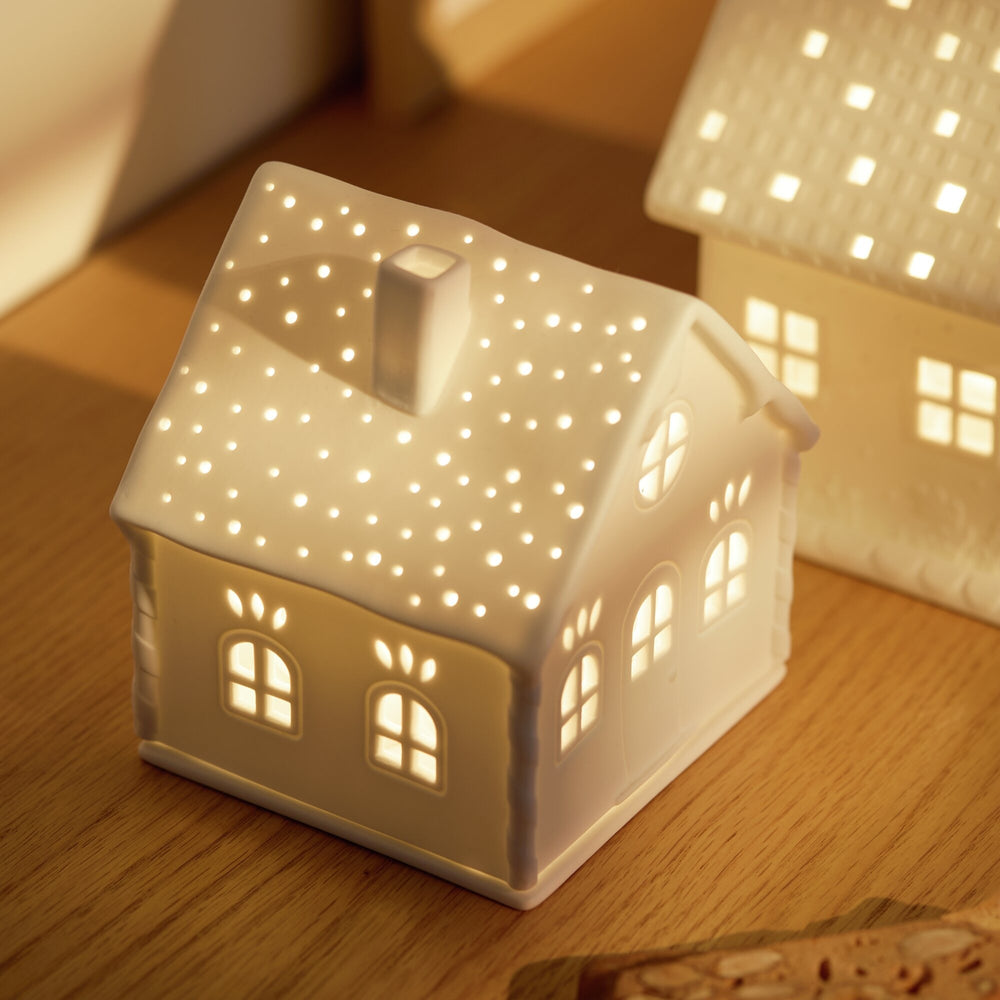Holiday Village House Tealight Holder