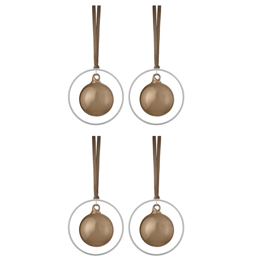 Kitai Glass Ornament with Ring (Set of 4)
