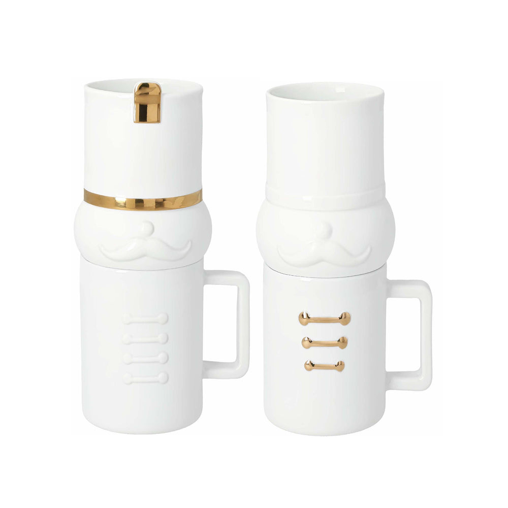 Nutcracker Mug and Treat Tower (Set of 2)