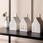 Rader Porcelain Village House Candle Holder Set