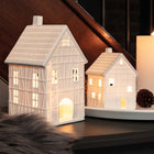 Rader Porcelain Village House Candle Holder Set