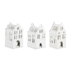 Rader Porcelain Village House Candle Holder Set