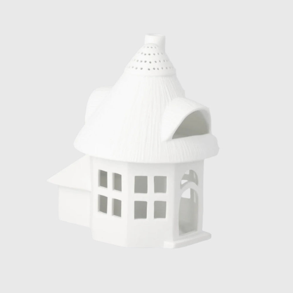 Thatched Roof Houses and Figurines Set