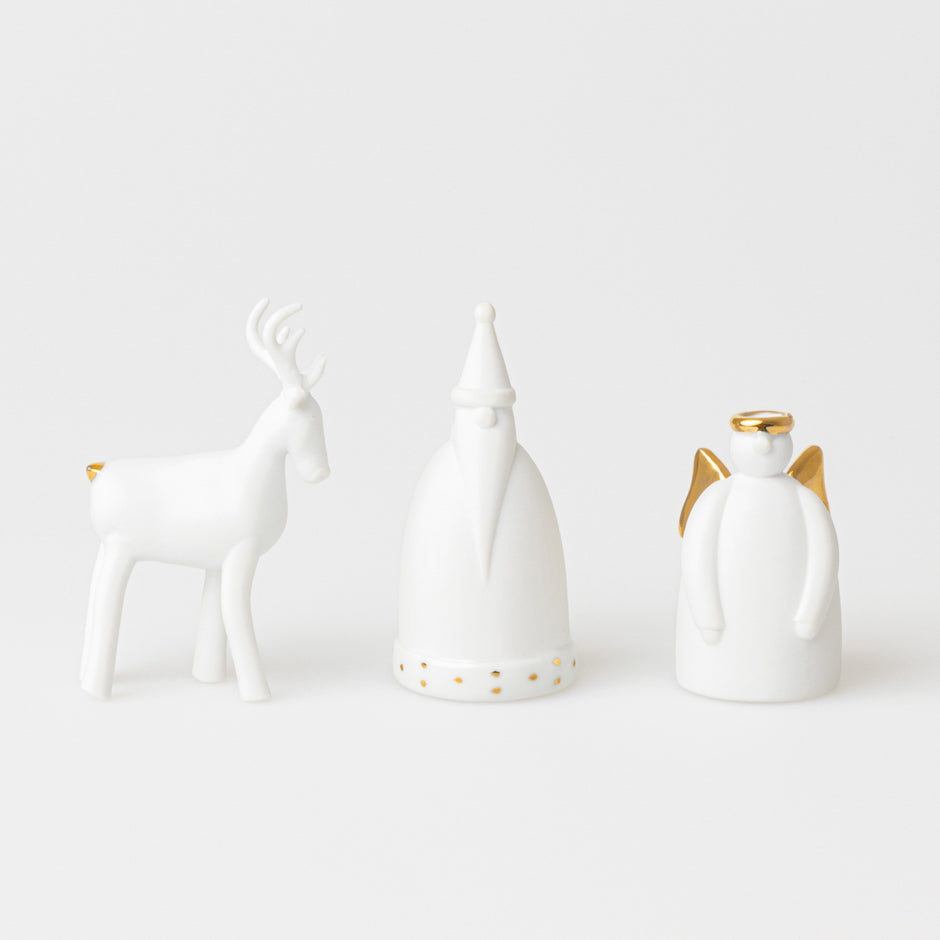 Thatched Roof Houses and Figurines Set