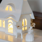 Thatched Roof Houses and Figurines Set