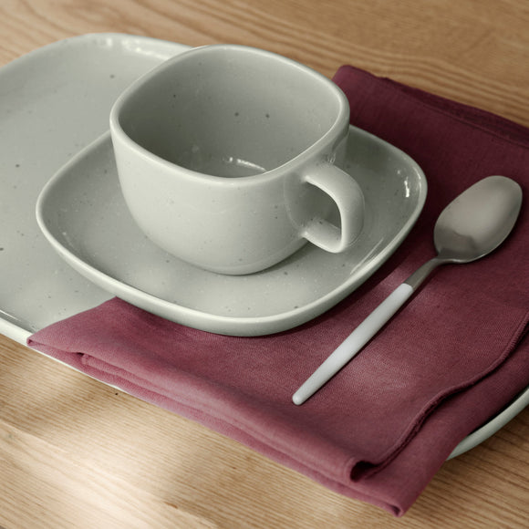 Vahlo Stoneware Coffee Cup with Saucer (Set of 2)