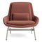 Field Lounge Chair  option Maharam Mode in Caramelized / Stainless Steel