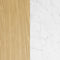 4/4 Coffee Table  option White Oak / Marble