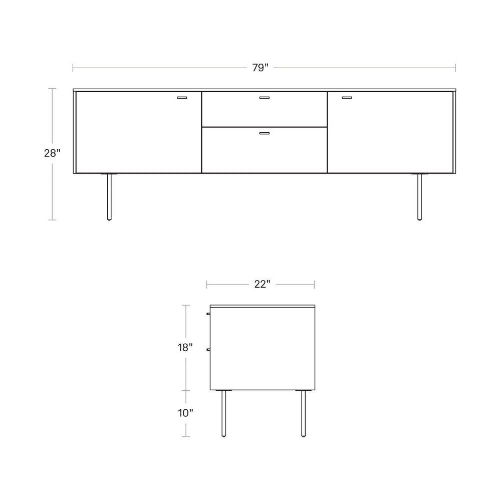 Fable 2 Door/2 Drawer Console