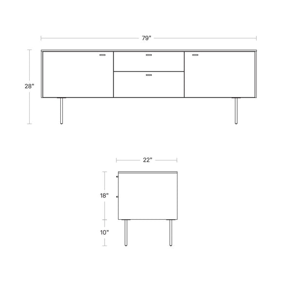 Fable 2 Door/2 Drawer Console