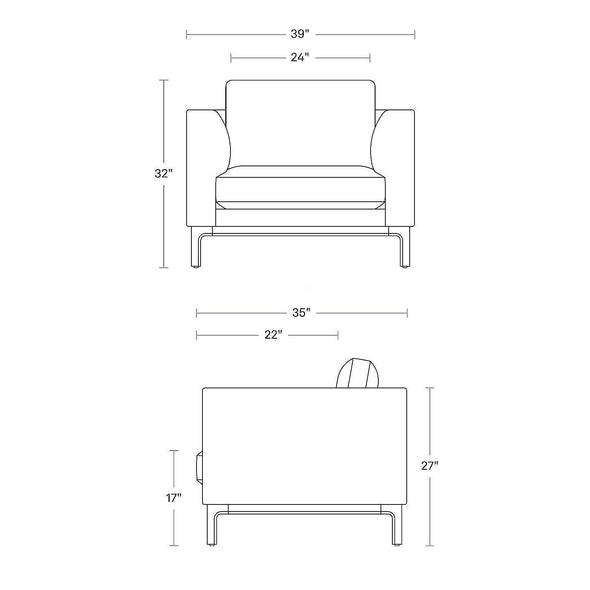 Guide Velvet Lounge Chair