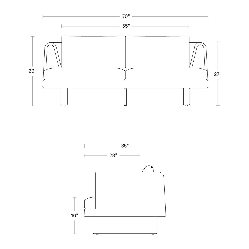 Loophole Outdoor 2 Seat Sofa