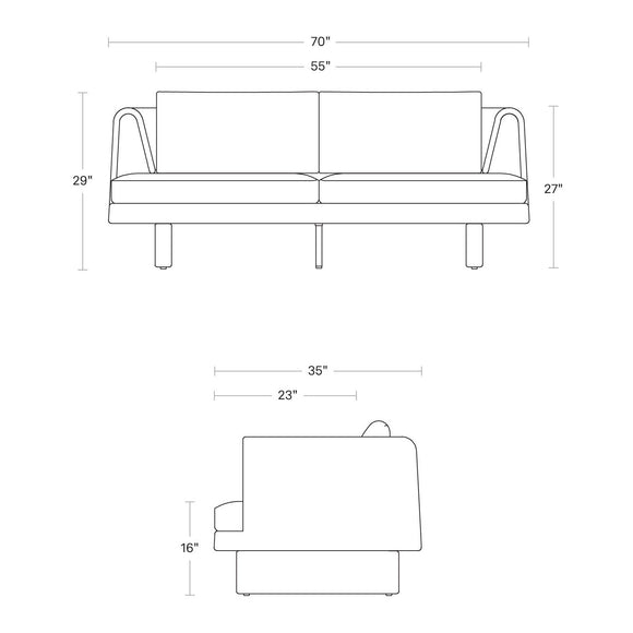 Loophole Outdoor 2 Seat Sofa