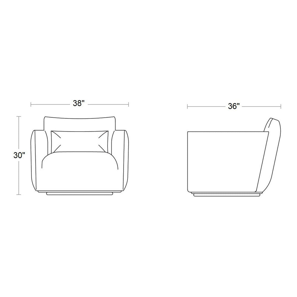 Oft Swivel Lounge Armchair