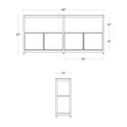 Open Plan Low Bookcase with Storage