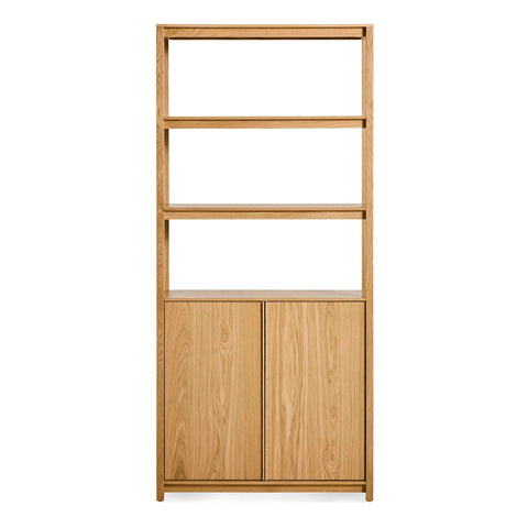 Open Plan Tall Bookcase with Storage
