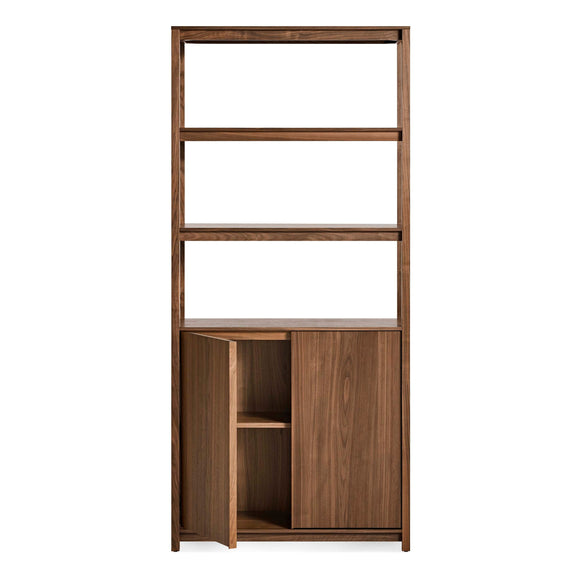 Open Plan Tall Bookcase with Storage