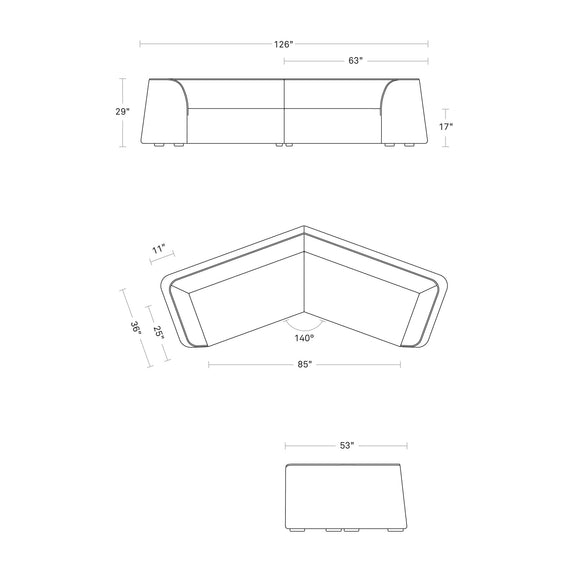 Thataway Angled Sectional Sofa