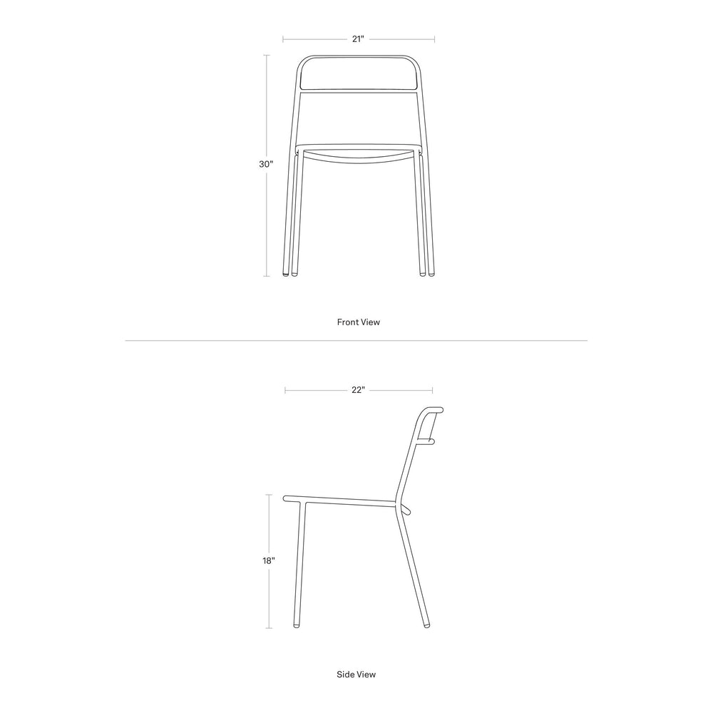 Trim Armless Dining Chair