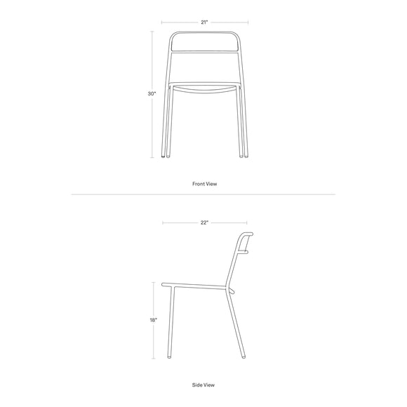 Trim Armless Dining Chair