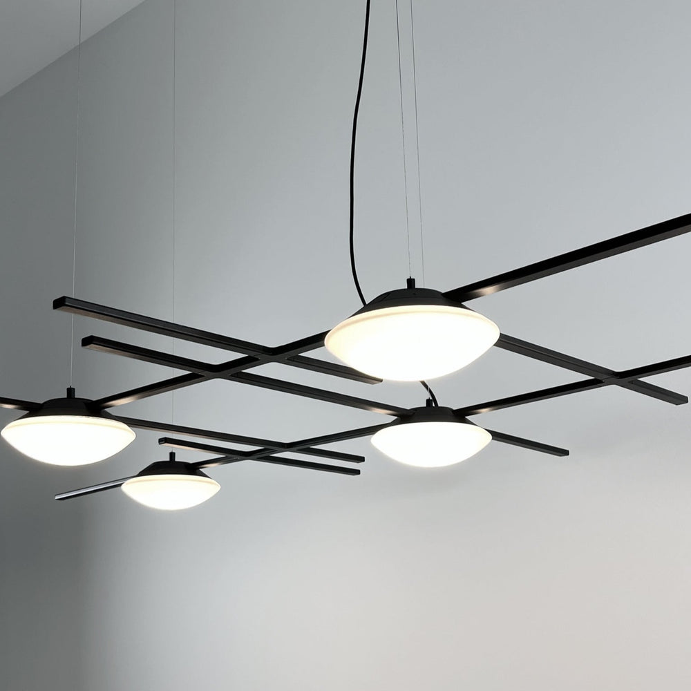 Crosshatch Linear Pendant Light