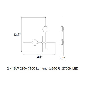 Crosshatch Linear Pendant Light