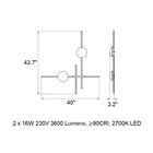 Crosshatch Linear Pendant Light