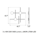 Crosshatch Linear Pendant Light