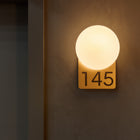 Crosshatch Number Wall Light