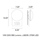 Crosshatch Number Wall Light