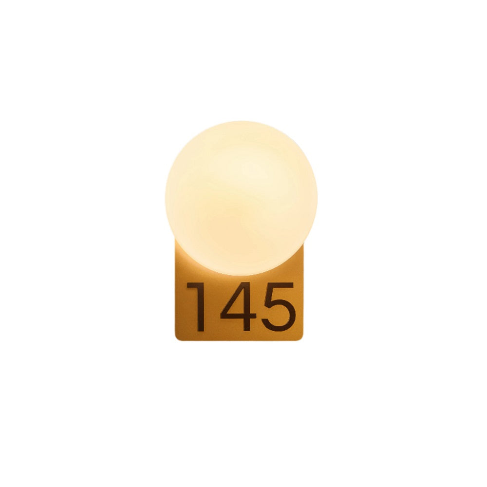 Crosshatch Number Wall Light