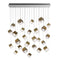 De Castelli x Pyrite Rectangle Chandelier  option 13 Large And 13 Small