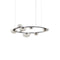 Dew Drops Circle Pendant Light  option Light Pearl Metalization / Brushed Silver